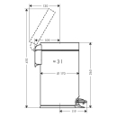 hansgrohe AddStoris Treteimer, Chrom