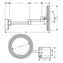 hansgrohe AddStoris Rasierspiegel mit LED Leuchte, Chrom