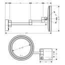 hansgrohe AddStoris Rasierspiegel mit LED Leuchte,...