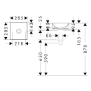 AXOR Suite Aufsatzwaschtisch 285/285 ohne Hahnloch und...