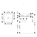 AXOR Suite Aufsatzwaschtisch 400/400 ohne Hahnloch und...