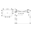 AXOR Suite Aufsatzwaschtisch 600/400 ohne Hahnloch und...