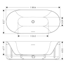 AXOR Suite Badewanne 1900/850, Mattweiß