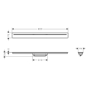 AXOR Drain Fertigset Duschrinne 800, Brushed Bronze
