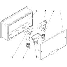 Schlösser Armaturen ROHRBELUEFTER BAUFORM E, 2-FACH UNTERPUTZ, 1/2"x1"x1/2", DIN-DVGW