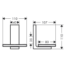 AXOR Universal Rectangular Seifenschale, Mattschwarz