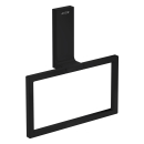 AXOR Universal Rectangular Handtuchring, Mattschwarz