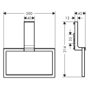 AXOR Universal Rectangular Handtuchring, Mattschwarz