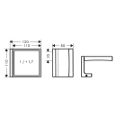 AXOR Universal Rectangular Rasierspiegel, Mattschwarz