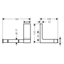 AXOR Universal Rectangular Toilettenpapierhalter,...
