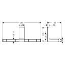 AXOR Universal Rectangular Toilettenpapierhalter doppelt,...