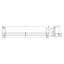 AXOR Universal Rectangular Badetuchhalter 600 mm,...