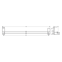AXOR Universal Rectangular Badetuchhalter 800 mm, Mattschwarz