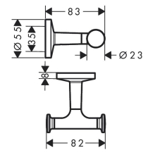 AXOR Universal Circular Handtuchhaken doppelt, Mattweiß