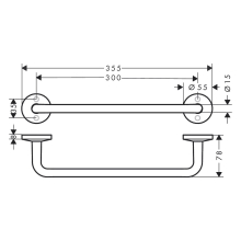 AXOR Universal Circular Haltestange, Mattweiß