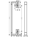AXOR Universal Softsquare Duschtürgriff 444 mm, Chrom