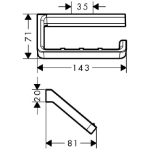 AXOR Universal Softsquare Toilettenpapierhalter, Chrom