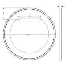 AXOR Universal Circular Wandspiegel, Mattweiß