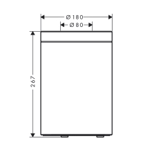AXOR Universal Circular Abfalleimer, Brushed Nickel