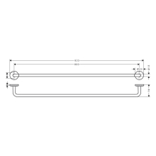 AXOR Universal Circular Badetuchhalter 800 mm, Mattweiß