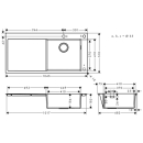 hansgrohe S71 S717-F450 Einbauspüle 450 mit...