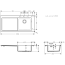 hansgrohe S51 S514-F450 Einbauspüle 450 mit...