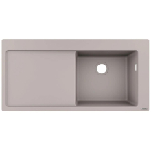 hansgrohe S51 S514-F450 Einbauspüle 450 mit Abtropffläche links, Betongrau