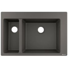 hansgrohe S51 S510-F635 Einbauspüle 180/450, Steingrau