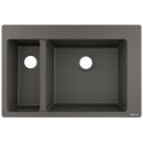 hansgrohe S51 S510-F635 Einbauspüle 180/450, Steingrau