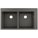hansgrohe S51 S510-F770 Einbauspüle 370/370, Steingrau