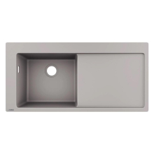hansgrohe S51 S5110-F450 Einbauspüle 450 mit Abtropffläche rechts, Betongrau