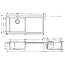 hansgrohe S71 S718-F450 Einbauspüle 450 mit...