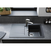 hansgrohe S52 S520-F345 Einbauspüle 345 mit Abtropffläche, Graphitschwarz
