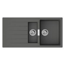 hansgrohe S52 S520-F530 Einbauspüle 345/160 mit Abtropffläche, Steingrau