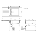hansgrohe S52 S520-F480 Einbauspüle 480 mit...