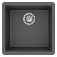 hansgrohe S53 S530-F400 Einbauspüle 400 mit manueller Ablaufgarnitur, Steingrau