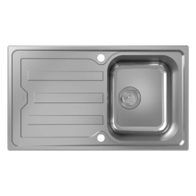 hansgrohe S44 S440-A342 86 Einbauspüle 342 mit Abtropffläche lang und automatischer Ablaufgarnitur, Edelstahl