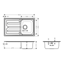 hansgrohe S44 S440-A342 86 Einbauspüle 342 mit...
