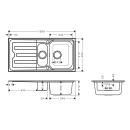hansgrohe S44 S440-A517 100 Einbauspüle 342/145 mit...