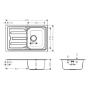 hansgrohe S44 S440-F342 79 Einbauspüle 342 mit...