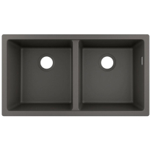 hansgrohe S51 S510-U770 Unterbauspüle 370/370, Steingrau