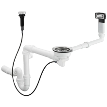 hansgrohe D16-11 Automatische Ab- und Überlaufgarnitur für Einzelbecken Granit, Chrom