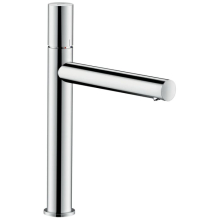 AXOR Uno Einhebel-Waschtischmischer 200 mit Zerogriff für Aufsatzwaschtische und Ablaufgarnitur, Brushed Nickel