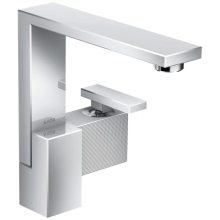 AXOR Edge Einhebel-Waschtischmischer 190 mit Push-Open Ablaufgarnitur - Diamantschliff, Chrom