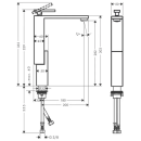AXOR Edge Einhebel-Waschtischmischer 280 für...