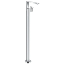 AXOR Edge Einhebel-Waschtischmischer bodenstehend mit Push-Open Ablaufgarnitur - Diamantschliff, Chrom