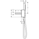 AXOR Edge Portereinheit mit Stabhandbrause 2jet und...