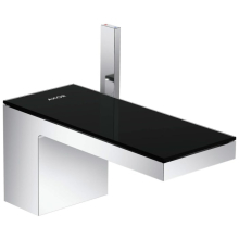 AXOR MyEdition Einhebel-Waschtischmischer 70 mit Push-Open Ablaufgarnitur, Chrom/Schwarzglas