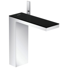 AXOR MyEdition Einhebel-Waschtischmischer 230 für Aufsatzwaschtische mit Push-Open Ablaufgarnitur, Chrom/Schwarzglas