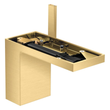 AXOR MyEdition Einhebel-Waschtischmischer 110 mit Push-Open Ablaufgarnitur ohne Platte, Brushed Gold Optic
